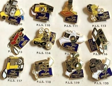 Collection de pin's de l'histoire de la photographie