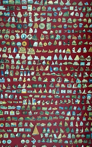 Collection des pins de voiliers de Bretagne